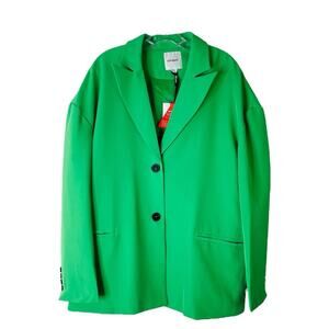 NWT Extro & Vert green boyfriend button preppy office blazer large/XL